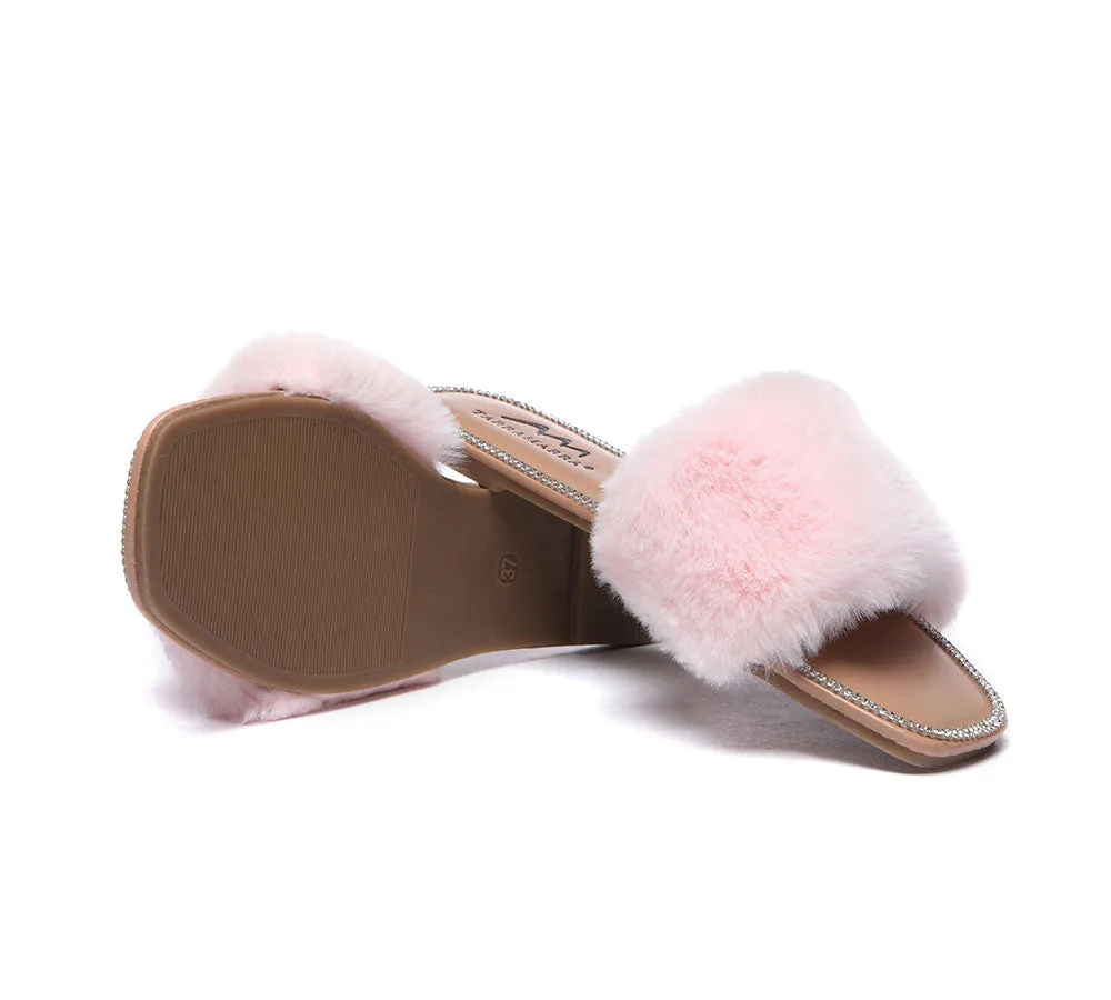 TARRAMARRA® UGG Women Diamante Fluffy Flat Sandals