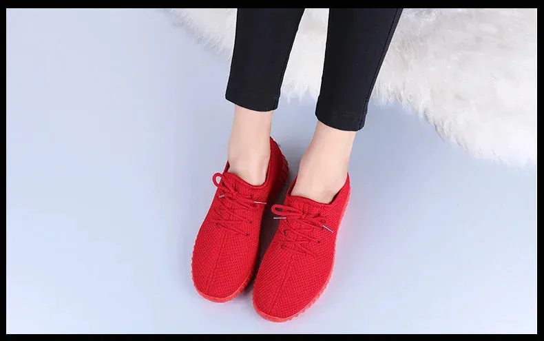 Tenis Feminino 2024 Gym Sports Red Shoes for Women Air Mesh Casual Shoes Zapatillas Mujer Women Breathable Sneakers Basket Femme