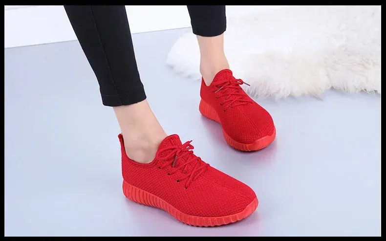 Tenis Feminino 2024 Gym Sports Red Shoes for Women Air Mesh Casual Shoes Zapatillas Mujer Women Breathable Sneakers Basket Femme