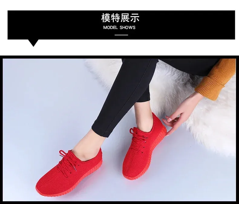 Tenis Feminino 2024 Gym Sports Red Shoes for Women Air Mesh Casual Shoes Zapatillas Mujer Women Breathable Sneakers Basket Femme