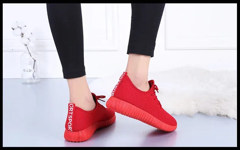 Tenis Feminino 2024 Gym Sports Red Shoes for Women Air Mesh Casual Shoes Zapatillas Mujer Women Breathable Sneakers Basket Femme