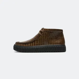 Torhill Hi x Martine Rose - Brown Crocodile Leather