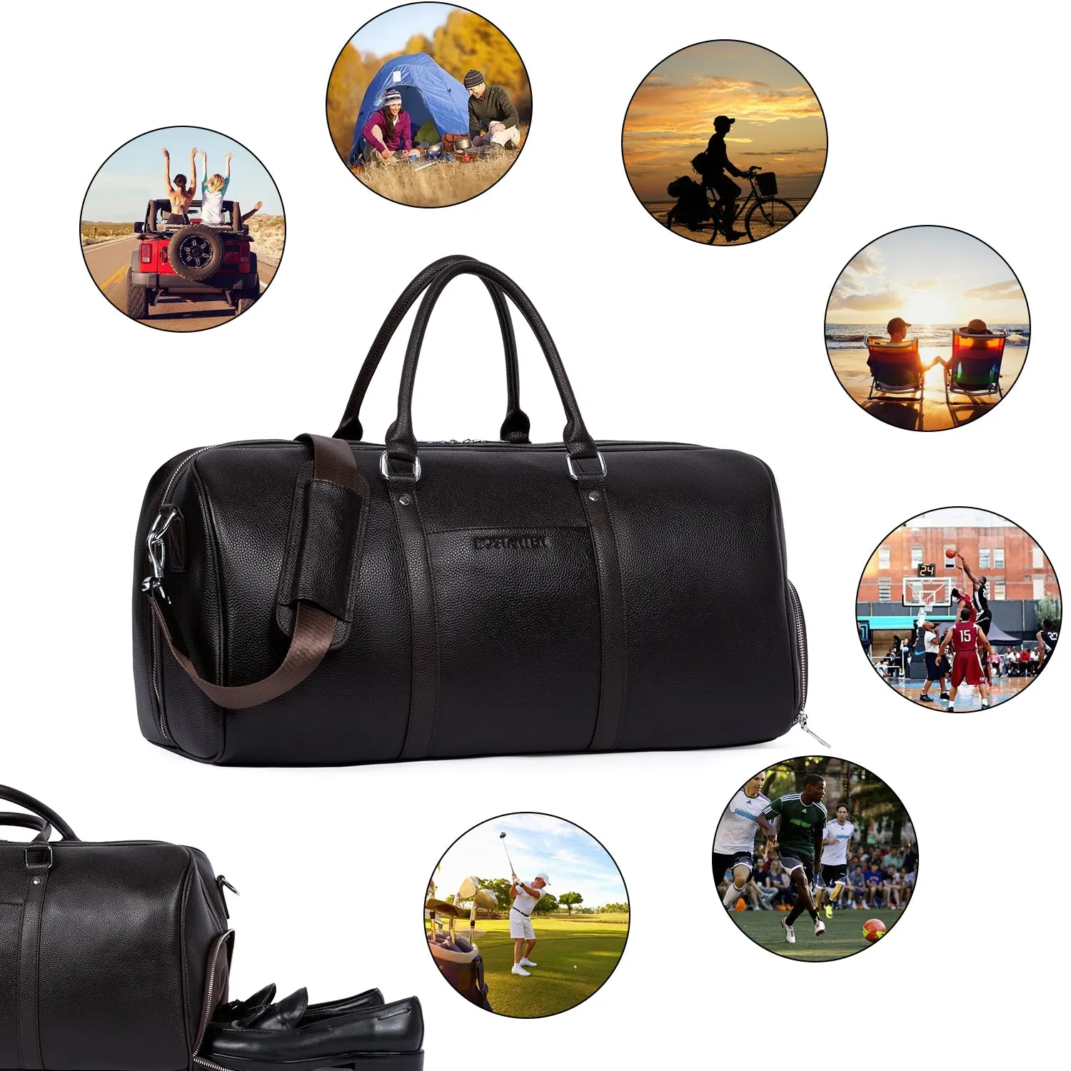 Vixen Elegant and Durable: Leather Duffle Bag for All Adventures