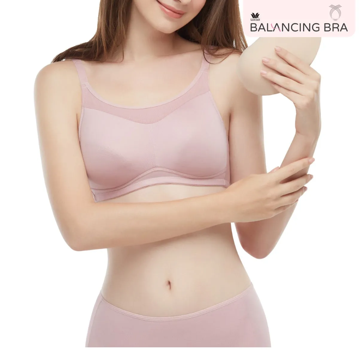 Wacoal Balancing Bra รุ่น WXB512 สีชมพูกุหลาบป่า (WR)