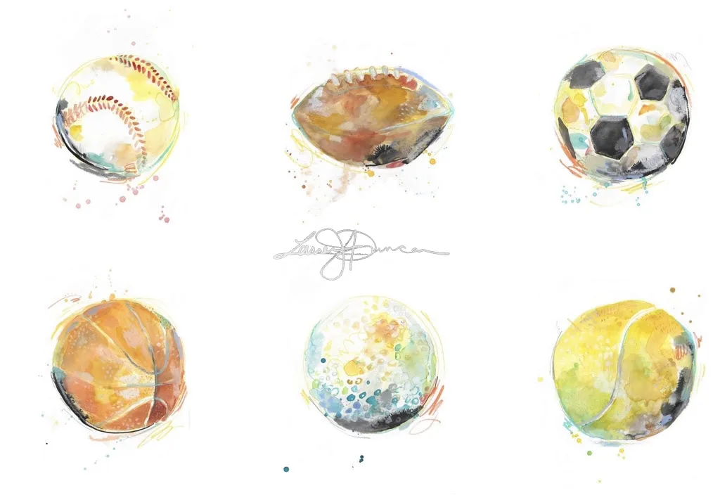 Watercolor Sports Series || Soccer