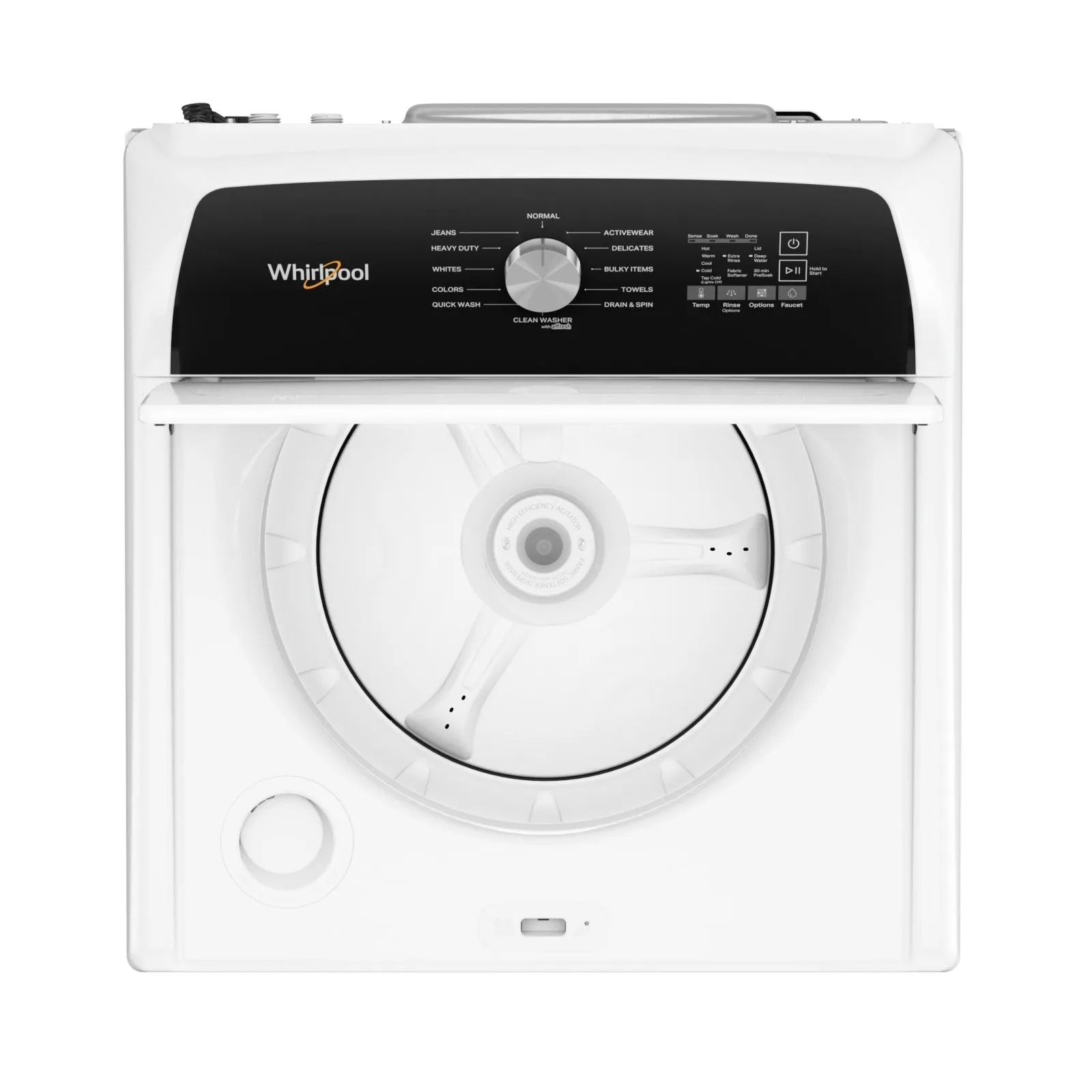 Whirlpool White Top Load Washer with Built-In Faucet (5.2 Cu.Ft.) - WTW5015LW