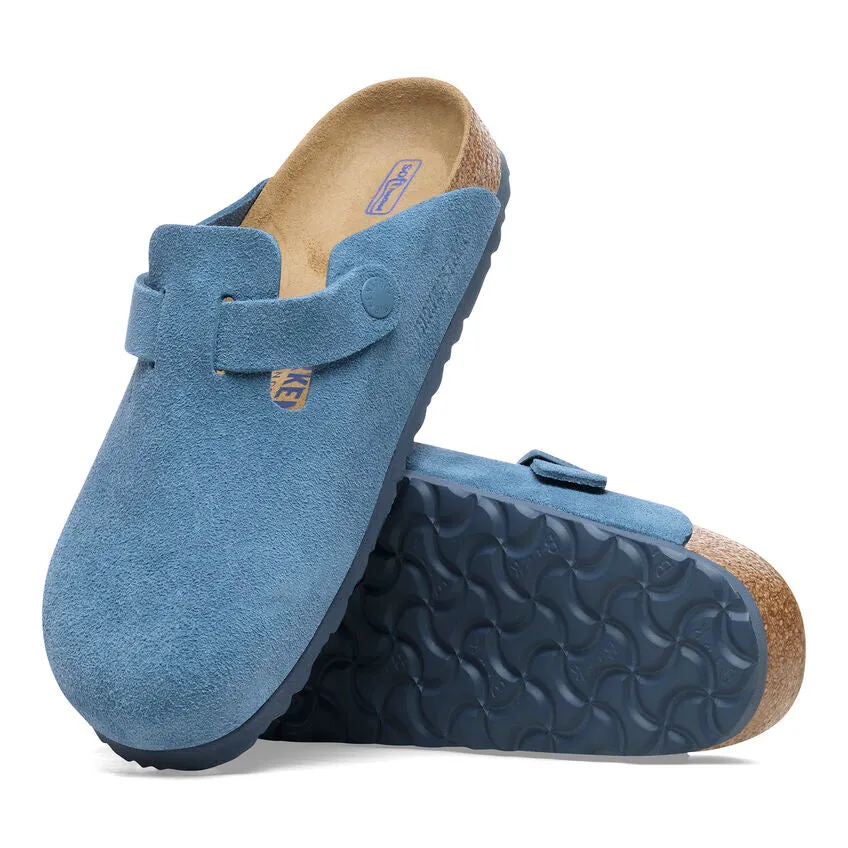 Women's Birkenstock Boston Soft Footbed 1027711B Color: Elemental Blue