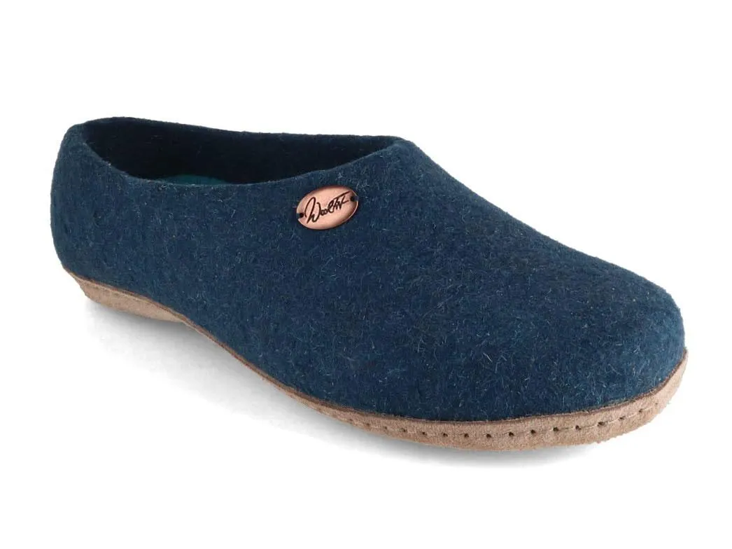 WoolFit® closed heel Felt Clogs | Classic, blue