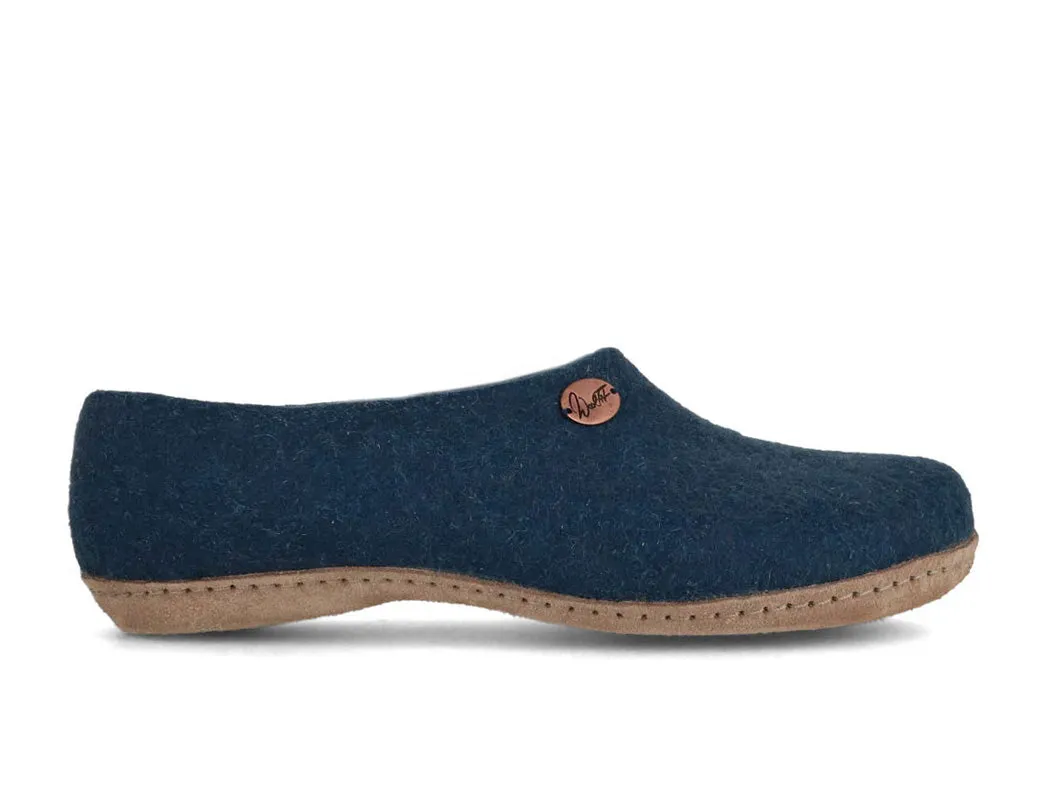 WoolFit® closed heel Felt Clogs | Classic, blue