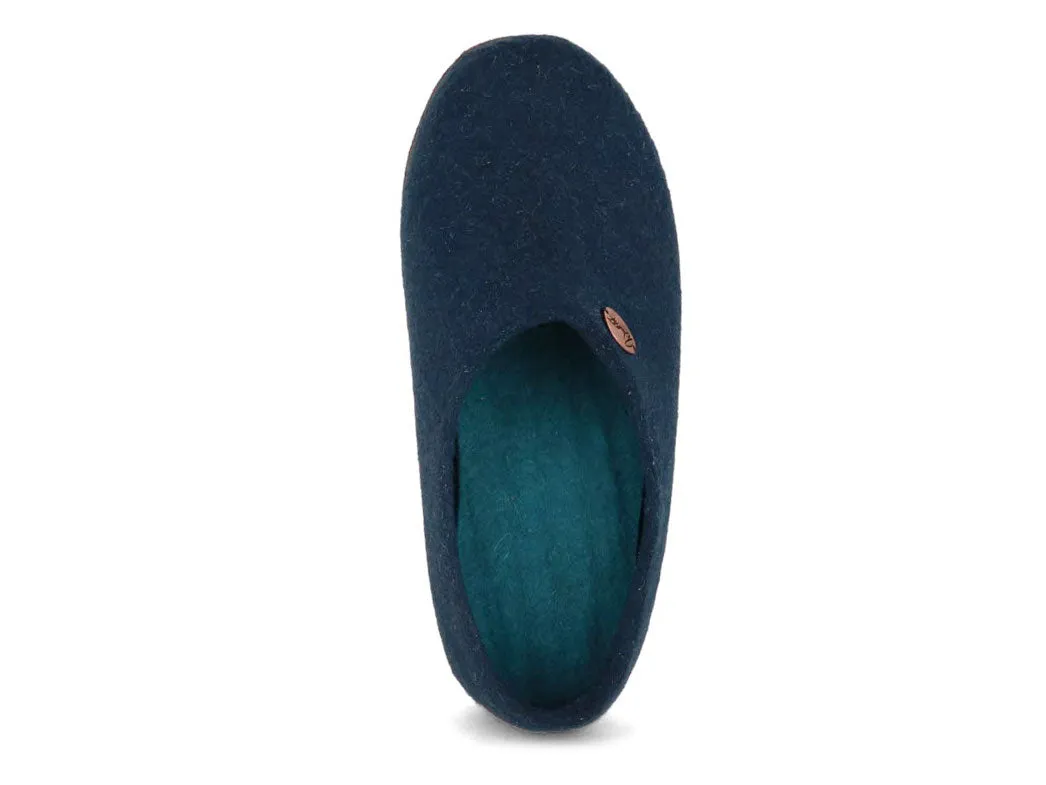 WoolFit® closed heel Felt Clogs | Classic, blue