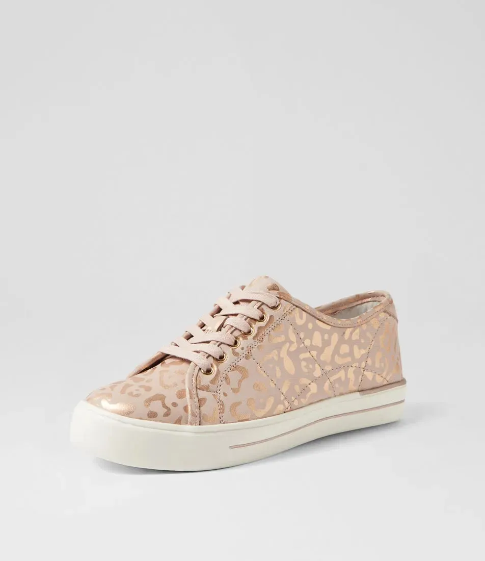 ZIERA ASHLEEN BEIGE & GOLD LEOPARD