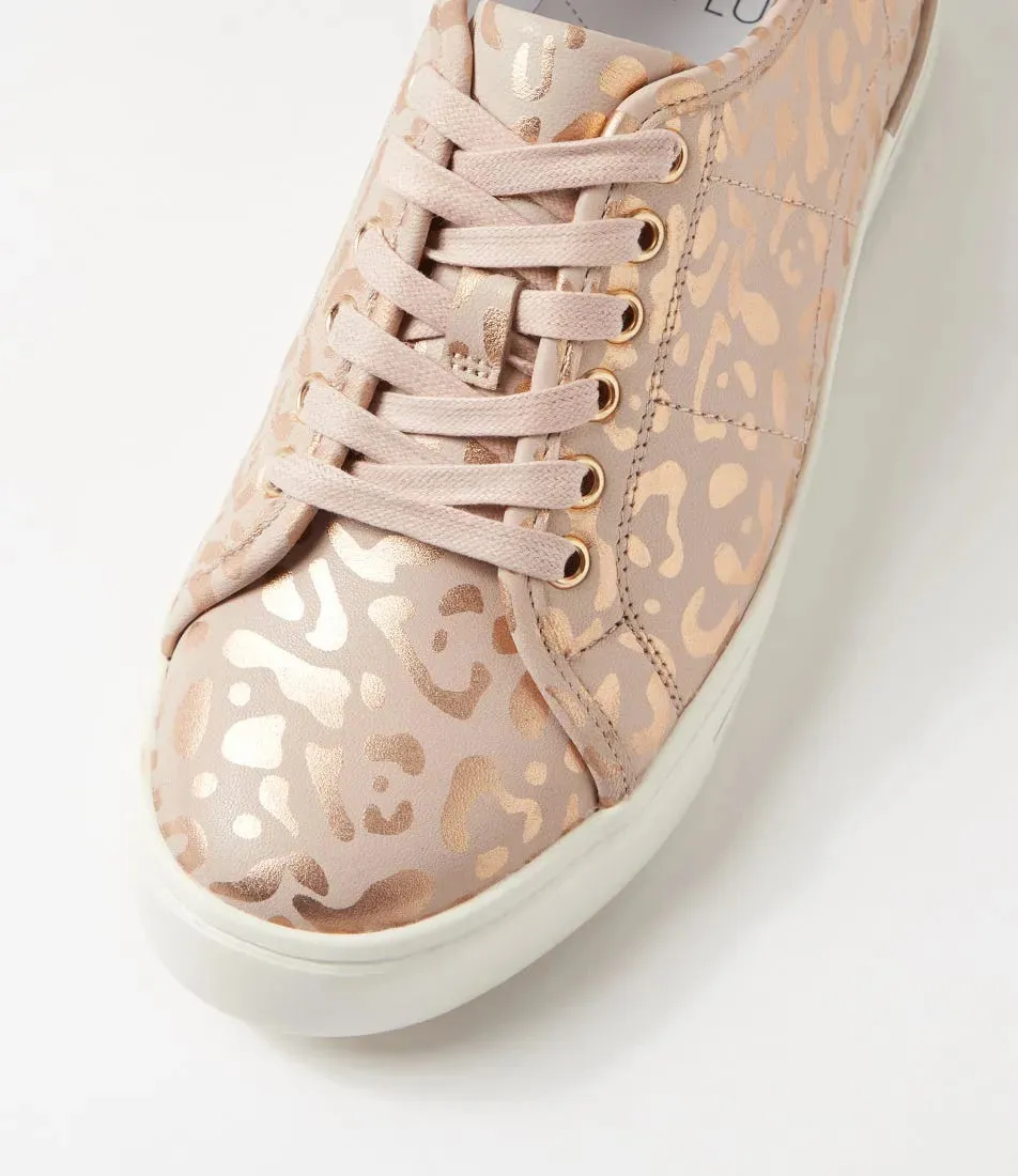 ZIERA ASHLEEN BEIGE & GOLD LEOPARD